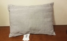 CALVIN KLEIN HOME OLEANDER DECORATIVE PILLOW LIGHT CHARCOAL 12"X16" -NEW