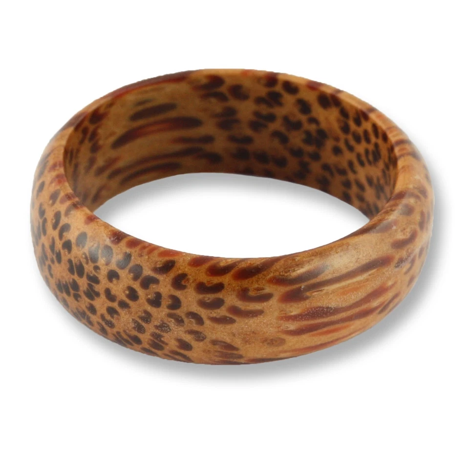 ISLAND PIERCINGS Anello semplice largo 7 mm goa cocco legno wood naturale organic gioielli AR175