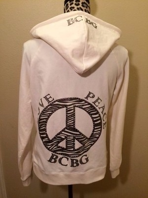 Sweat à Capuche BCBG MAXAZRIA Taille XL - Crème - Coton - Neuf Avec étiquettes