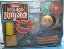 Melissa  Doug Wooden Grill  Serve BBQ Set  09280 FS