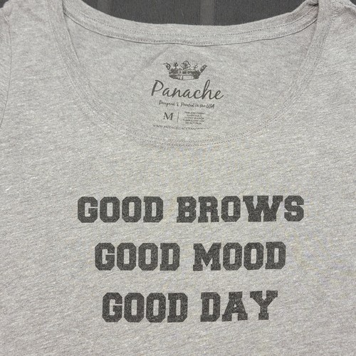 Women's Shirt Good Brows Good Mood Good Day Gray Med. Estheticians/Cosmetologist - Picture 2 of 10