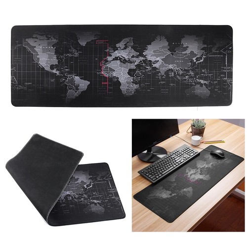 2X Tisch-Mousepad Karten-Mauspad Rutschfestes Mit Weltkarte Computertisch Büro - Afbeelding 12 van 13