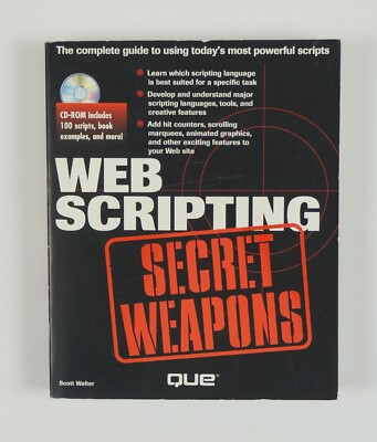 Web Scripting Secret Weapons SC by Scott Walter - QUE 1996 - NO CD-ROM