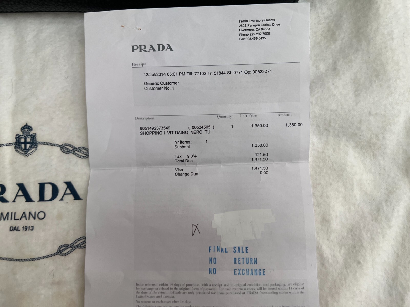 Authentic  PRADA Handbag - image 9