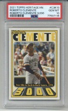 2021 TOPPS HERITAGE HIGH NUMBER 3000 HITS ROBERTO CLEMENTE PSA 10 LOW POP RARE