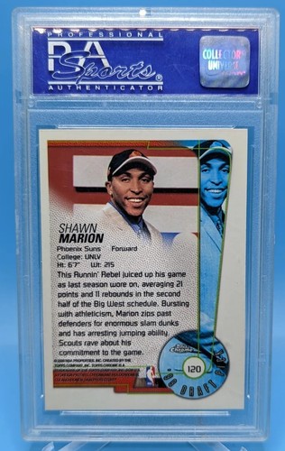 1999 Shawn Marion Topps Chrome #120 Rookie RC PSA 10 Hall of Fame - Picture 4 of 4