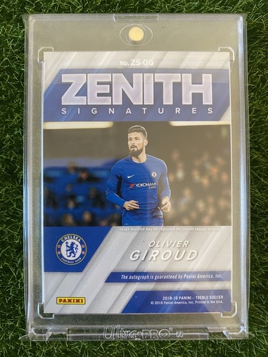 2018-19 Treble Soccer OLIVIER GIROUD Zenith Signatures Auto #3/3 Gold Chelsea SP - Bild 2 von 2