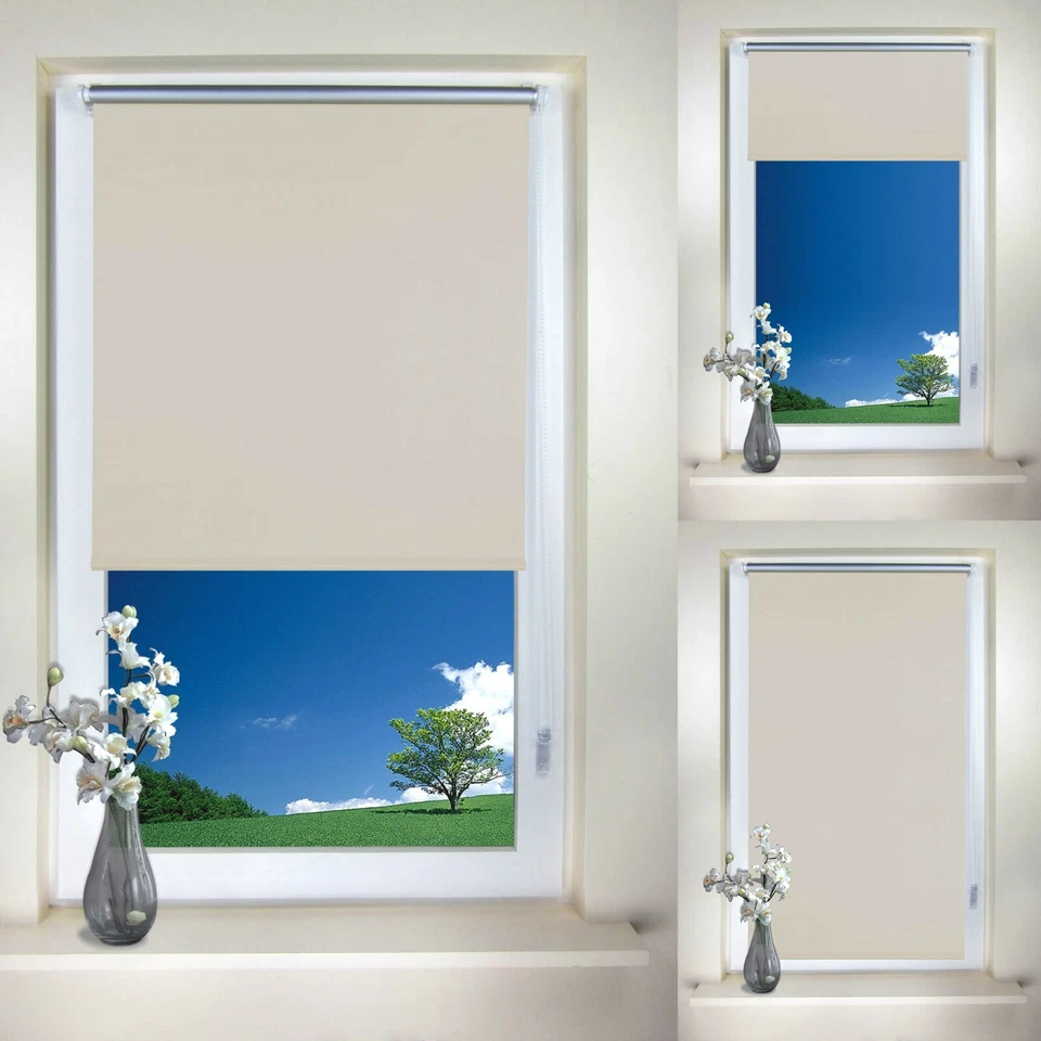 Thermo Rollo Klemm Verdunklungsrollo ohne Bohren Klemmrollo Fenster-rollo Fix - Bild 4 von 4