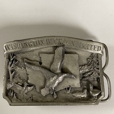 Vintage 1984 Washington Ducks Unlimited Siskiyou Limited Edition Belt Buckle