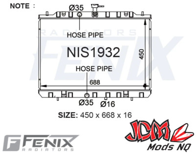 FENIX OEM Replacement Radiator Suits Nissan X-Trail T31