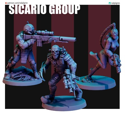 Red Pilgrim - Sicaro Group Assassins - Compatible with OPR Grimdark Future