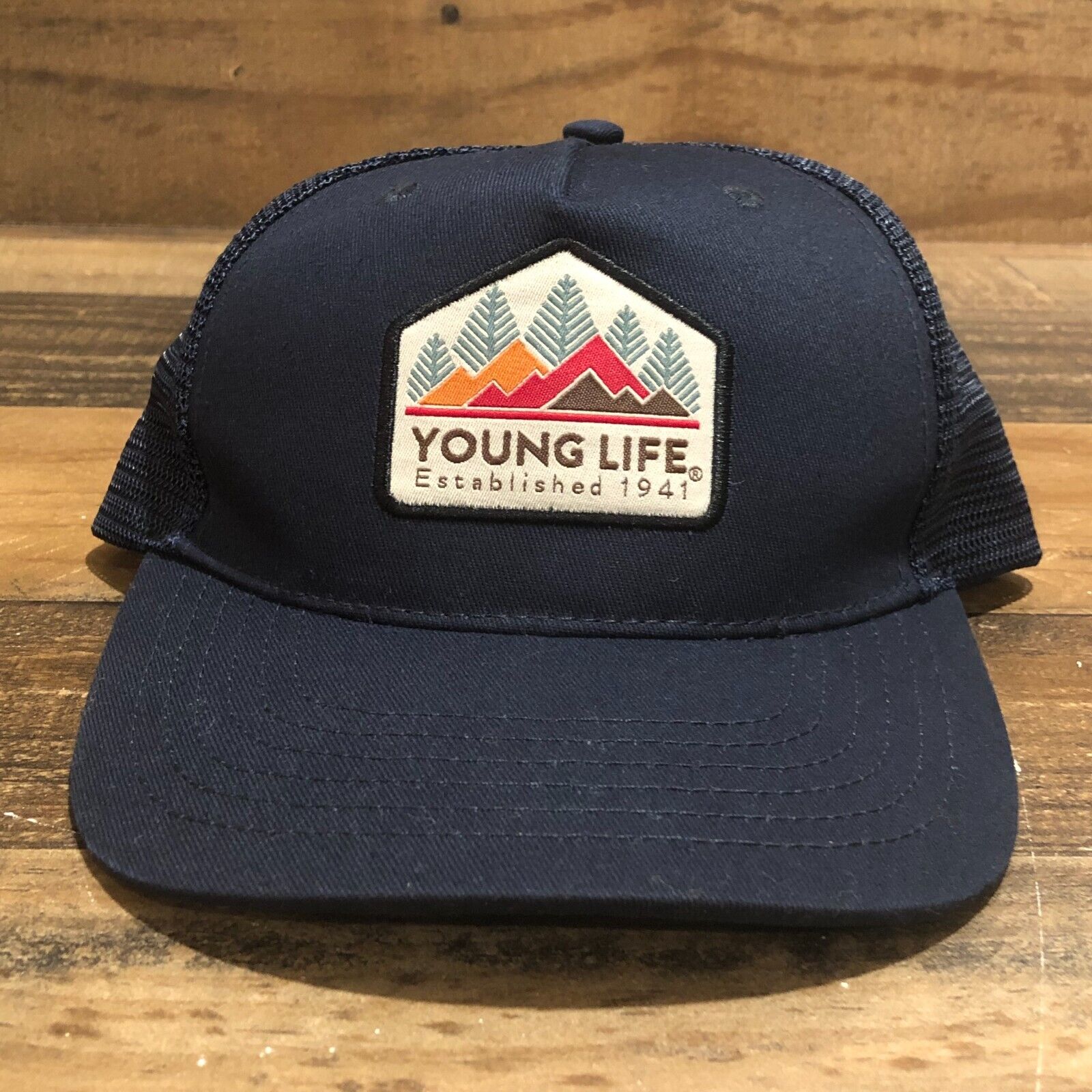 Young Life Hat Snapback Trucker Cap Mens Navy Blu… - image 1