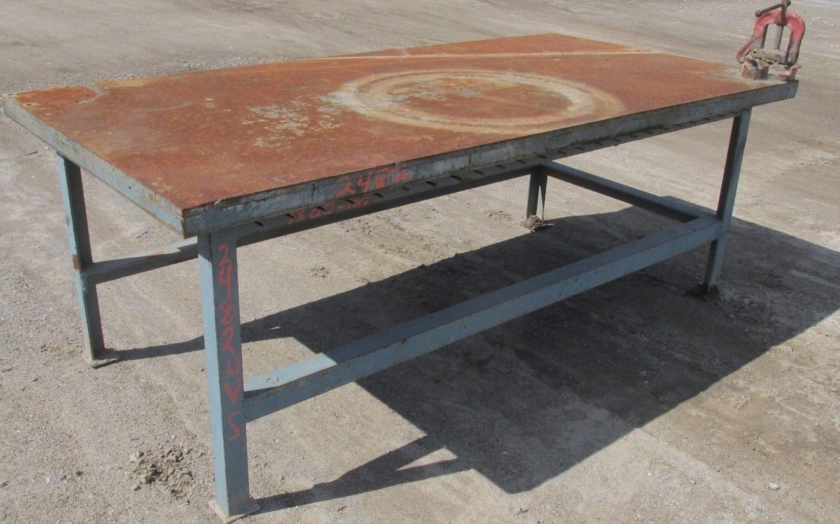 Steel Work Bench Welding Table Pipe Vise 4'x8'x35-1/2