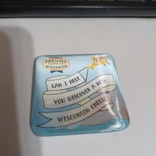 Proudly Wisconsin Cheese Advertising Button Pin Nos Lenticular Hat Jacket 