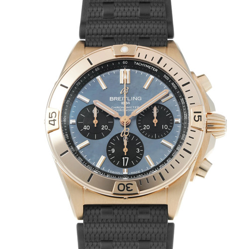 BREITLING Chronomat B01 42 RB01346A1C1S1 Blue Men's Used Watch #51026