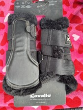 Cavallo Horse Black Brushing Boots - Size M/Full