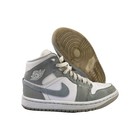 Jordan 1 Mid Wolf Grey Aluminum Youth Shoes Size 5.5 BQ6472 105 Nike Air