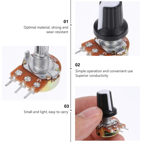 20 Pcs Ohm Adjustable Linear Taper Rotary Potentiometer with Knob - Bild 8 von 12