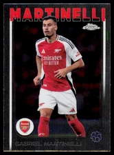 2024-25 Topps Chrome UEFA Club Competitions Gabriel Martinelli 5 Arsenal FC