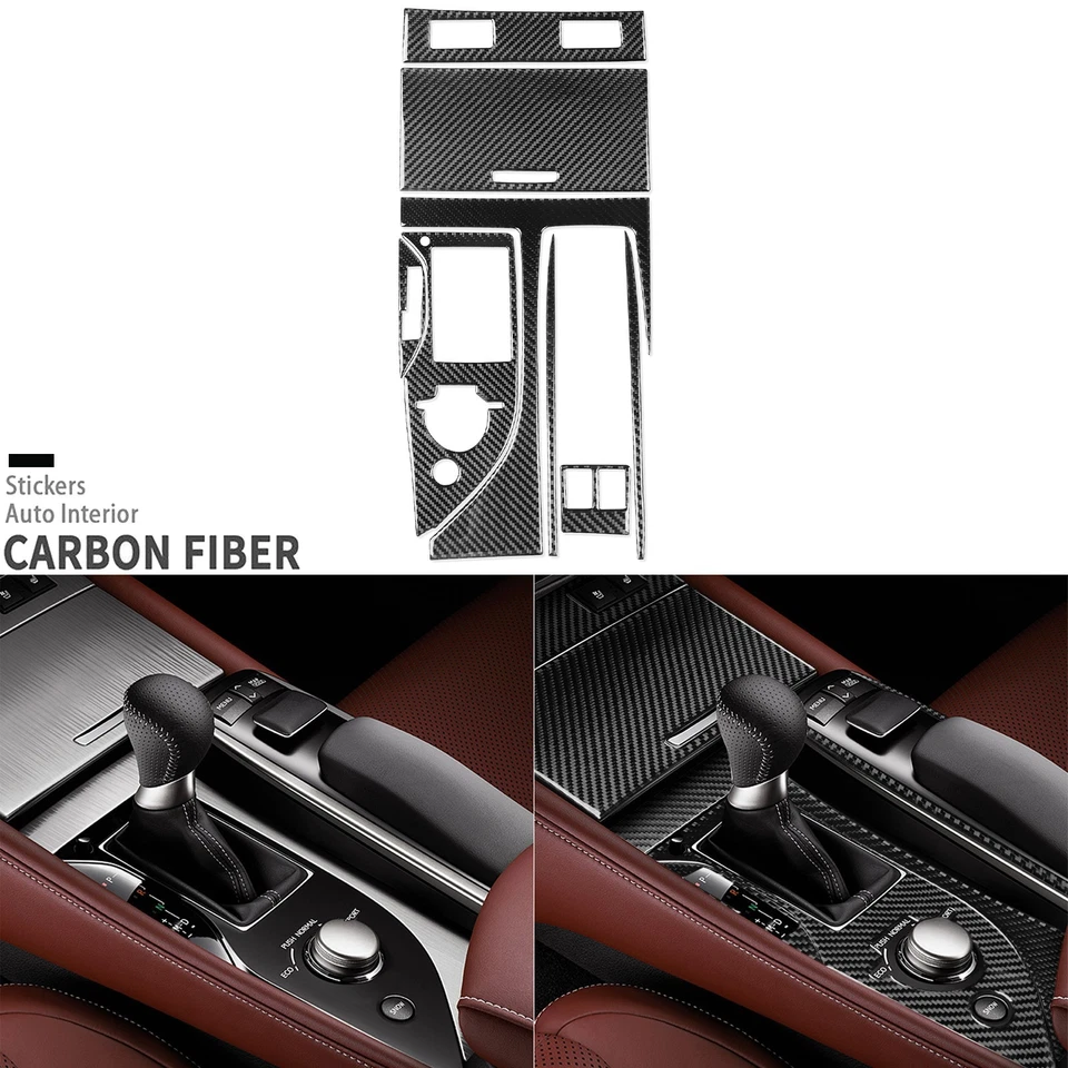 Kits de fibra de carbono real de 25 piezas embellecedor de tablero interior completo para Lexus GS GS350 2012-20 Foto 4 de 4