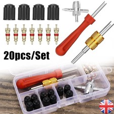 Tyre Brass Valve Core With Remover Tool Schrader Valves For Car Bike Repair 20p