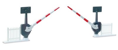 Peco NB51 N Gauge Level Crossing Barriers (2) with Fencing