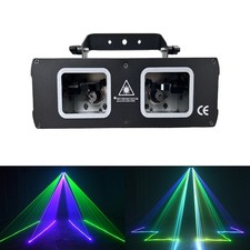 Dual-lens Rgb 3-in-1 Dmx Sound-activated Laser Projector Led Stage Disco Light
