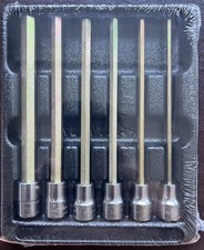 Snap-on 206efaml 6 pc 3/8 drive 4-8,10mm long hex driver set sealed
