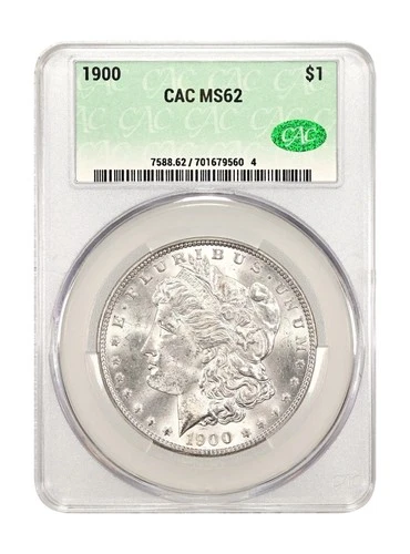 1900-P Morgan Silver Dollar – CACG MS62 – Lustrous Mint State
