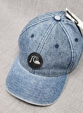 Quicksilver Denim Logo Adjustable Snapback Hat. 100 Cotton. NWT