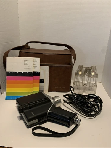 Polaroid Polavision Land Camera With Carrying Bag And Accessories. Untested.