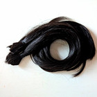 Human Hair Raw Ponytails Virgin Black Dark Brown 18in 2.5oz — photo 1