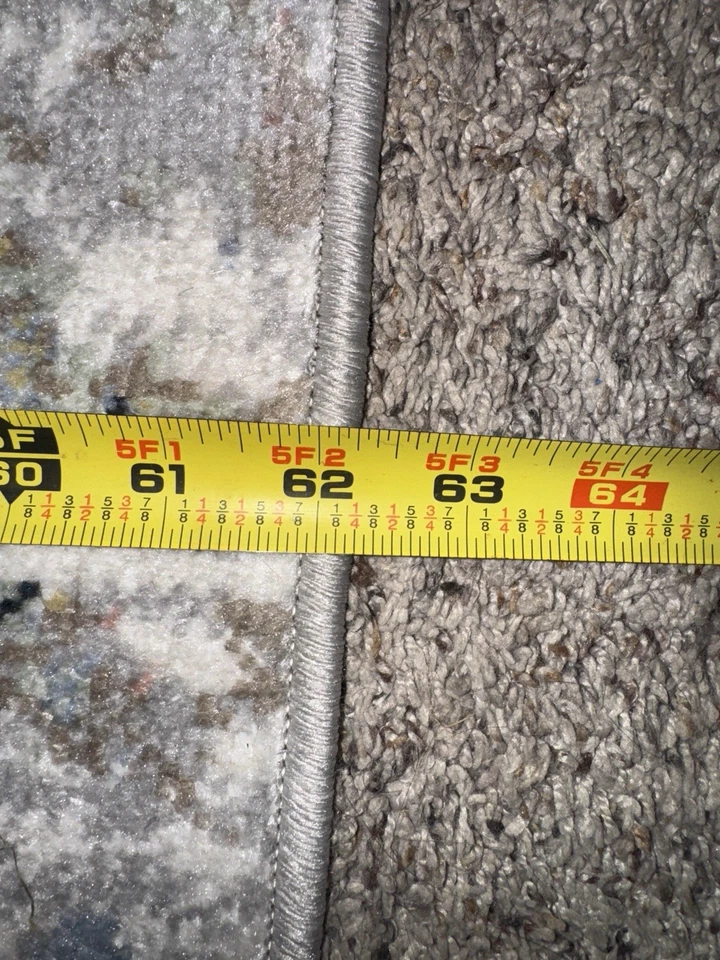 NEW Gray, Mustard, And Pink Abstract Modern Area Rug - 5’2” x 7’7” - Image 3 of 4