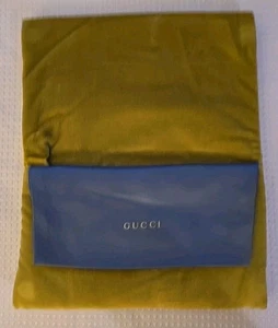 Gucci Sac à poussière velours vert 18x12 élégant luxe rangement lunettes de soleil et accessoires