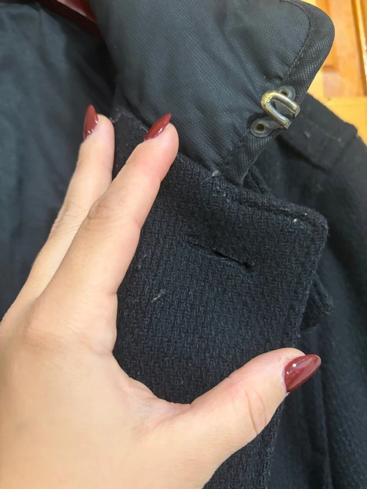 Gabardina G-Star RAW señuelo lana abrigo negro talla M chaqueta de peso pesado Foto 2 de 4