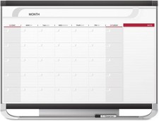 Quartet Dry Erase Calendar Board, Planner, Magnetic Whiteboard, 3' x 2', Yearly