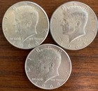 Three (3) 1964 Kennedy Half Dollars | 90% Silver