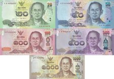 Thailand 20 50 100-1000 2017 P 130 131-134 UNC Commemorative Set 5 pcs