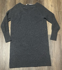 Athleta Adi Mudra Sweater Dress Womens XS Cashmere Wool Blend Charcoal Heather