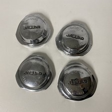 Set Of 4 Oem Wheel Knock-off Cap For Jaguar Xk Xj Xke Wire Wheel Chrome Hub Lot2