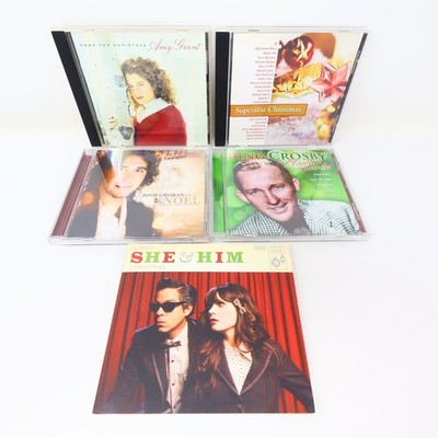 Christmas Music 5 CD Lot Amy Grant/Josh Groban/Bing Crosby/She & Him/Superstar