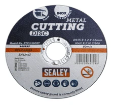 SEALEY 115x1.2x22.2 Each > Grinder, Grinding, Discs, Cutter, Disc, Metal