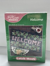 J P Coats Latch Hook Kit Welcome 25047 Sealed