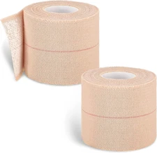 2 Rolls Adhesive Elastic Tape Bandage Tape Wrap Flexible Stretch Bandages for Sp
