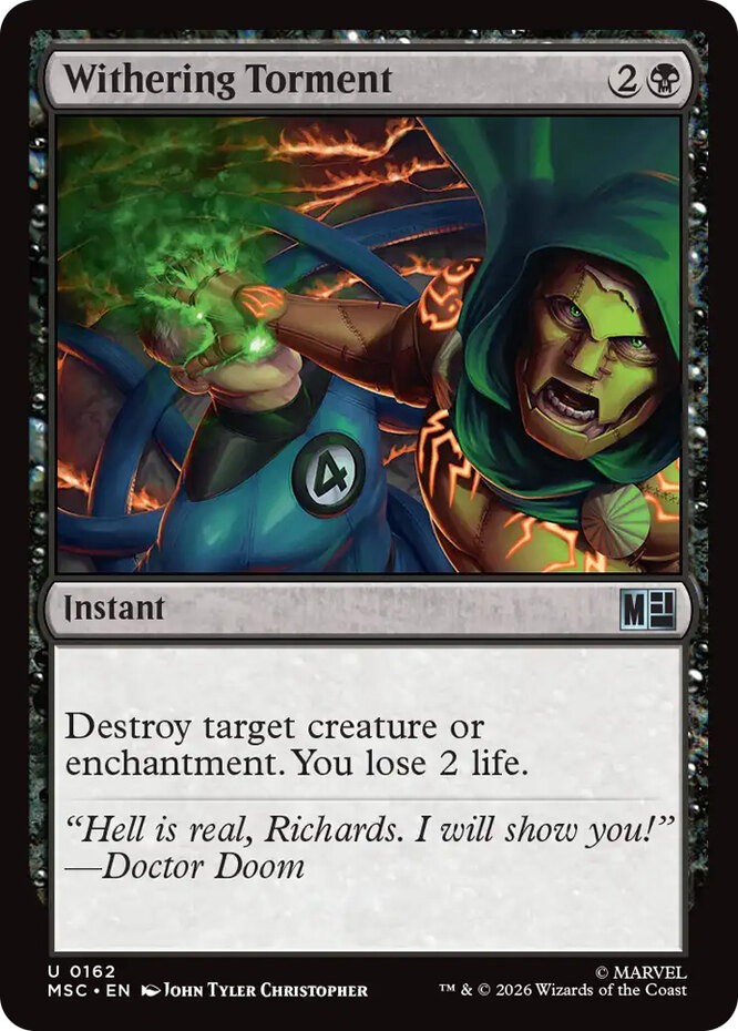 1x Withering Torment MTG - Commander: Marvel Super Heroes - NM-Mint