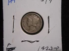 1923 Fine Silver Mercury Dime H9