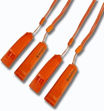 Emergency Safety Whistle with Lanyard, Loud Pea-Less Survival Whistles for Boati