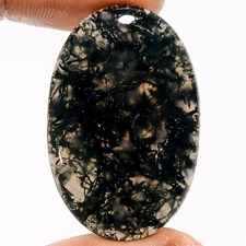 100% Natural Moss Agate Oval Shape Cabochon Gemstone 28 Ct. 34X22X4 mm UG-2264
