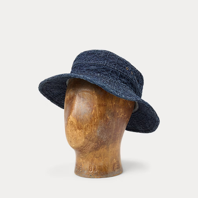 RRL Ralph Lauren キャスケット Lサイズ 青 NWT ~Ralph Lauren~ Double RL Indigo Jacquard Bucket Hat L RRL