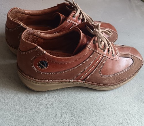 Josef Seibel Brown EXTRA WID3 Leather Lace Up Size UK 8 Eu42 - Picture 3 of 14